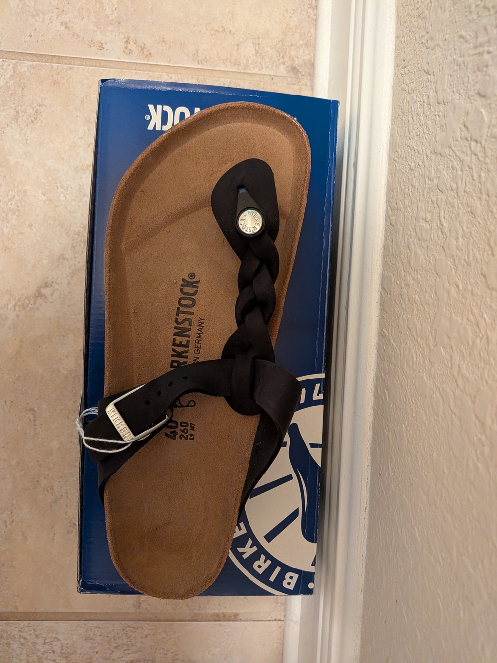 Birkenstock Black Braided Thong Sandal